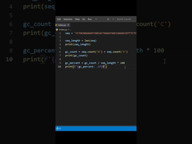 Calculate GC Content of a DNA Sequence with Python | Bioinformatics 🧬