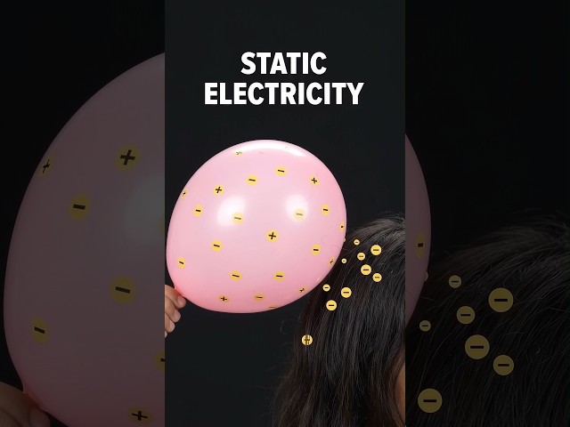 Why Does a Balloon Stick to Your Hair? ⚡ | Static Electricity Explained