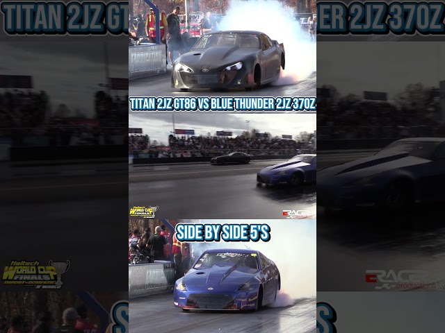 Side by Side 5's! Titan Motorsports 2jz GT86 vs Blue Thunder 2jz 370z  #importvsdomestic