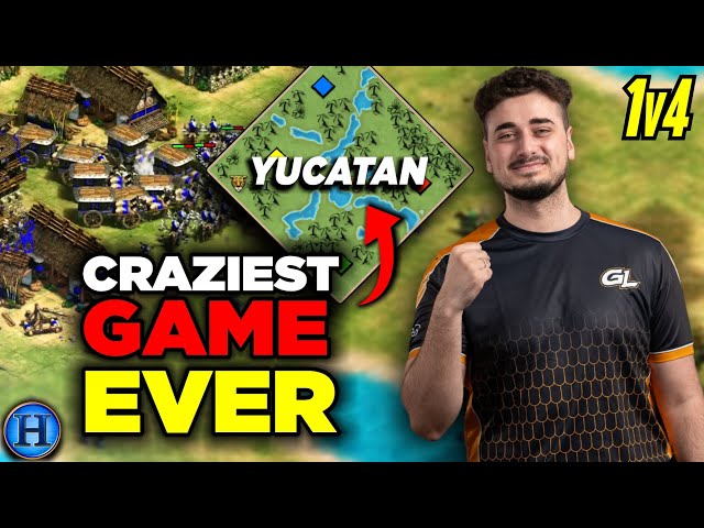 The Craziest Yucatan Game Ever | 1v4 AoE2
