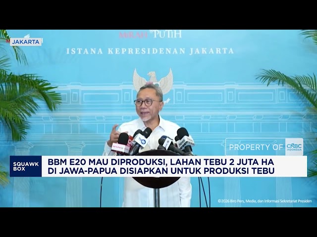E20 Fuel to Be Produced, 2 Million Hectares of Sugarcane Land Prepared in Java and Papua