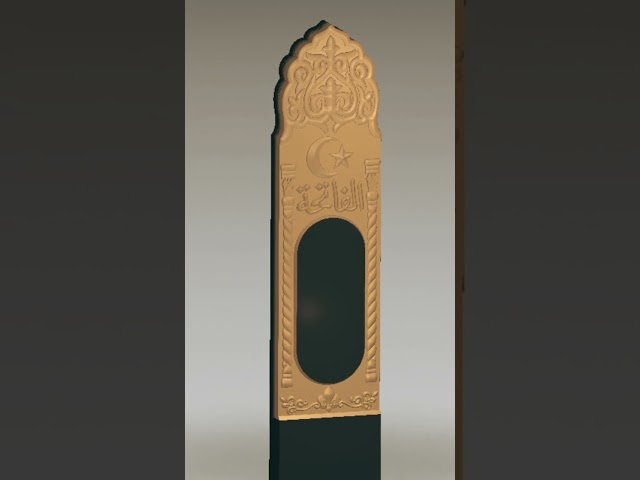 TOMBSTONE-490 CNC Marble & Granite Tombstone Model | 3D Relief Design