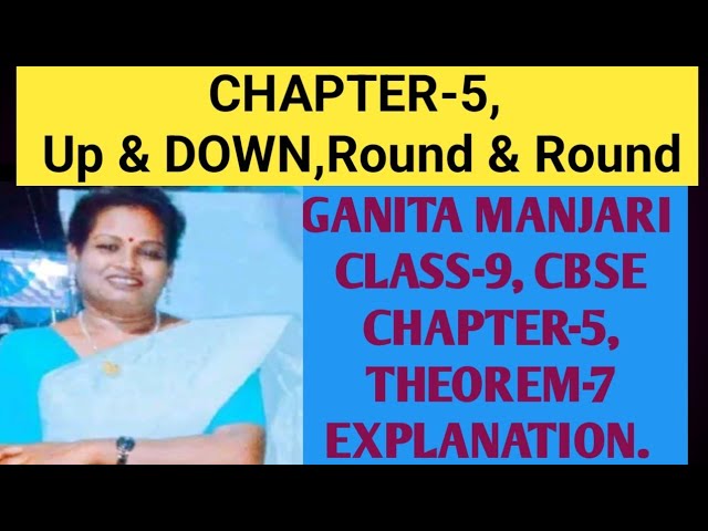 GANITA MANJARI, CLASS-9,CHAPTER-5, THEOREM-7,EXPLANATION. 