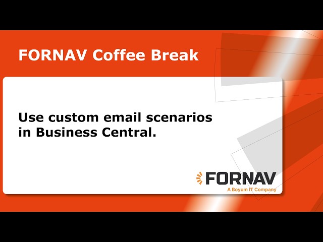 Use custom email scenarios in Business Central
