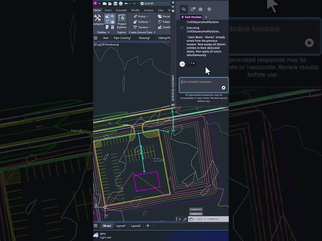 How to Automatically Select Pipes & Manholes in Civil 3D Using AI | Civil 3D AI