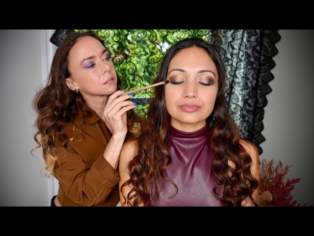 ASMR Makeup Tutorial for Smokey Eye, Perfectionist Glam, Personal Attention Skin Care, Lips, Eyes