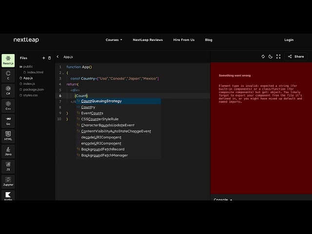 Lists in react