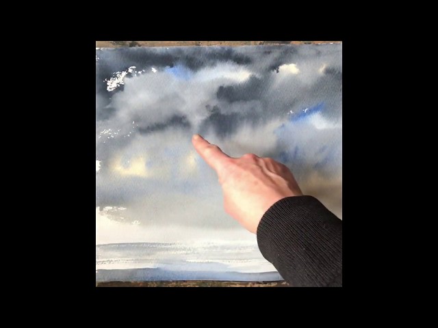 Paint a Fast & Loose Sky in under 5 mins, beginners watercolour