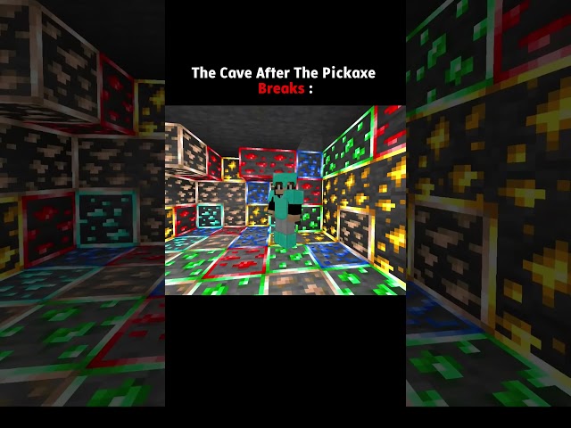 The cave after the pickaxe breaks #viralreelschallenge #minecraft #core #voz #sonido #minecraftedits