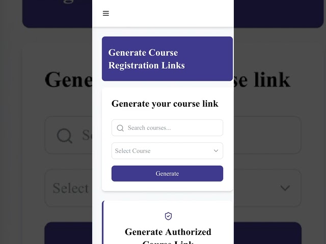Guide on How to Generate Your Course Link