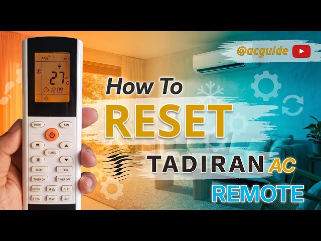 How To Reset Tadiran Mini-Split AC Remote to Factory Settings (1-Minute Reset)