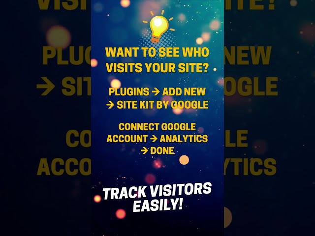 Want to see who visits your site?  #wordpressblog #digitalmarketing #wordpresspage