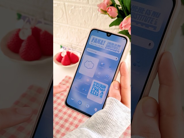 CUSTOMIZE MY PHONE WITH ME USING ONLY SAMSUNG APPS 🫐 save storage and have an AESTHETIC PHONE ☁️