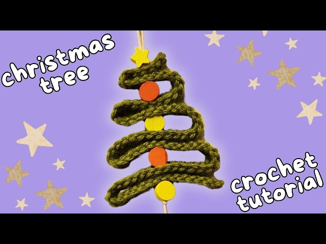 Christmas Tree Ornament Crochet Tutorial | Step-by-step | Under 5 Minutes