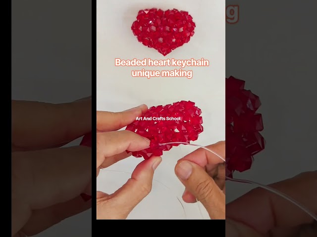 Unique Beads heart keychain  making #artandcraftschool7791 #trending #shorts #fashion #foryou