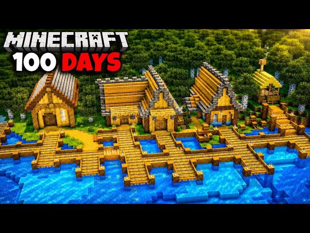 Surviving 100 Days As A Fisherman In Minecraft