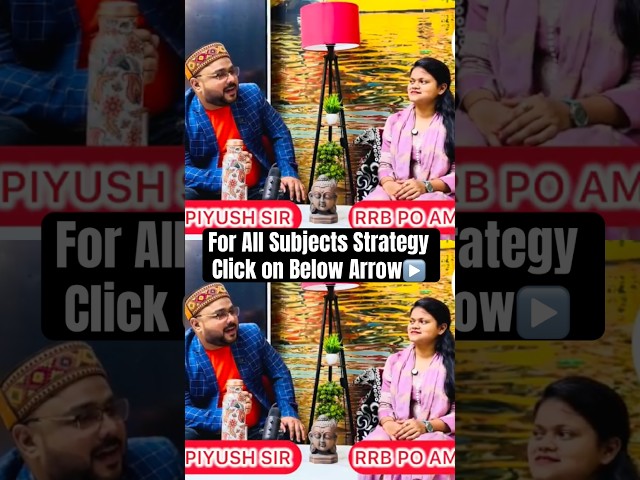 #shorts RRB PO SELECTED AMRITA SHARED ALL SUBJECTS STRATEGY IN HER PODCAST WITH GA BY PIYUSH SIR