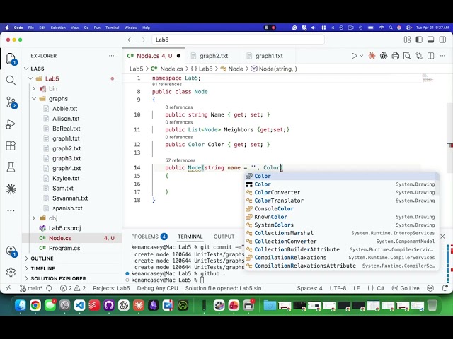 Implementing Graph Algorithms #1 (4-21-2026) | CIS374