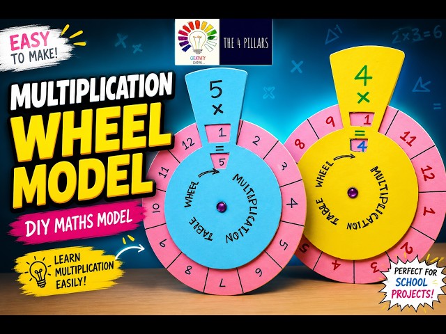 Multiplication Table Wheel | Maths Working Model | Maths Project for School | DIY Maths TLM
