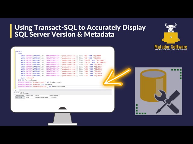 Using T-SQL to Eloquently Display our SQL Server Version & Associated Metadata
