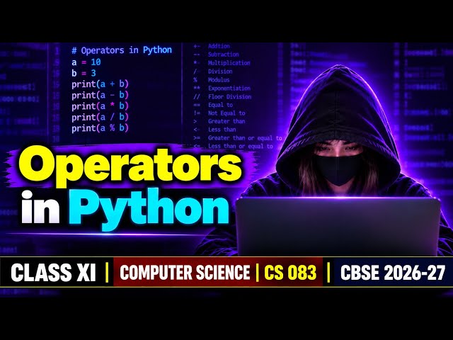 Operators in Python | Class 11 Computer Science | CS 083 | CBSE 2026-27