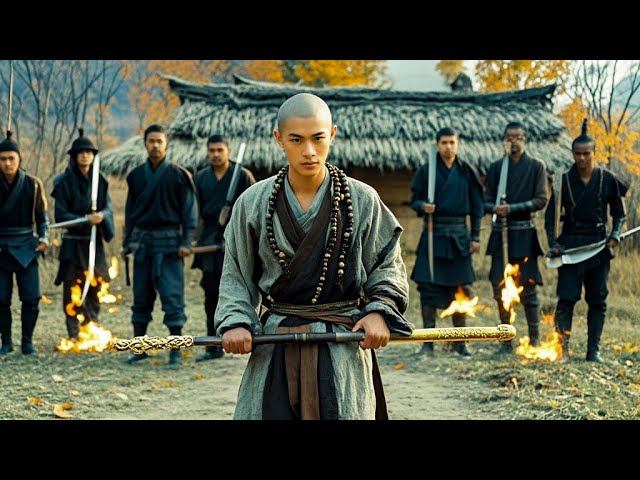 The bully provokes the boy, but he is the Shaolin King of Martial Arts and no one can defeat him.