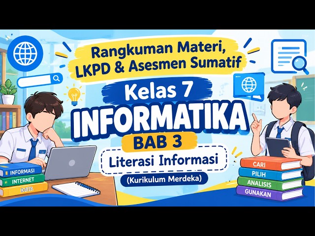 GRADE 7 INFORMATICS MATERIAL SUMMARY CHAPTER 3 INFORMATION LITERACY | MERDEKA CURRICULUM