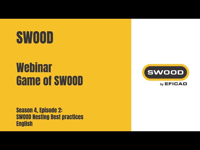 GAME OF SWOOD: Season 4 Episode 2 - SWOOD Nesting Best practices - English