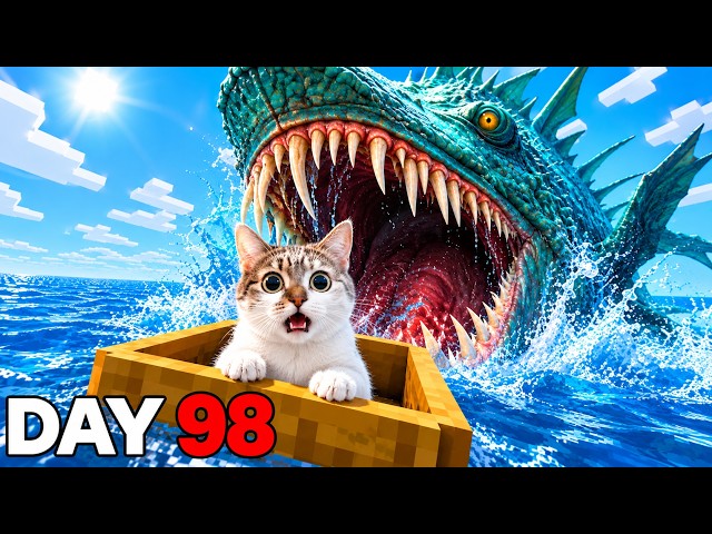 Minecraft 100 Days Cats on a Boat (Part 2)