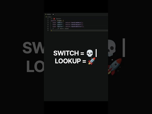 Stop Writing Switch Cases Like a Junior Dev 🚫