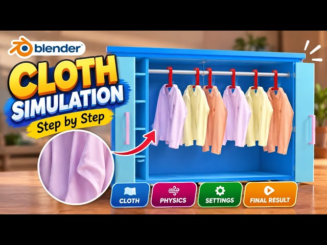 Blender Cloth Simulation Tutorial for Beginners | Make Realistic Clothes Step by Step