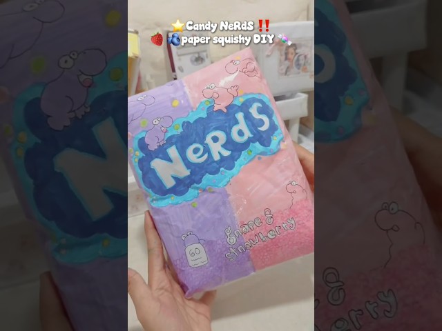 NeRdS paper squishy 🫐🍓‼️|#diy #papersquishy#trending #shorts #nerds #viral #kawaii