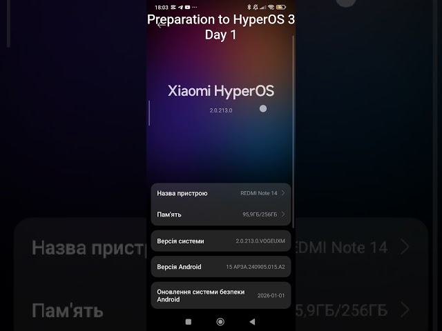 Preparation to HyperOS 3 Day 1
