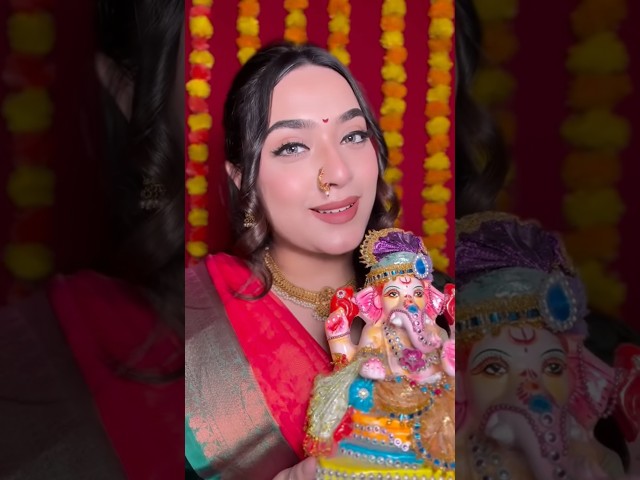 🙏Ganesh Chaturthi Special ❤️ Transition✨ | #shorts #ganeshchaturthi #transition  #makeup #trending
