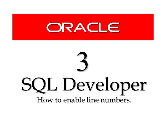 Oracle Database tutorials 3:How to enable Line numbers in SQL Developer.