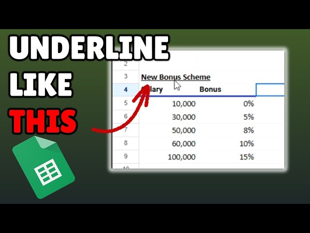 The Easiest Way to UNDERLINE in Google Sheets (Spreadsheet Tutorial)