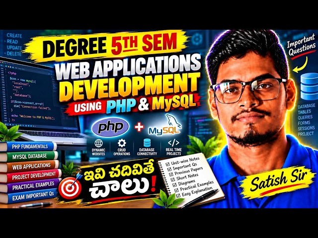 Web Applications Development Using PHP & MySQL | 5th Sem Computer Science Important Questions