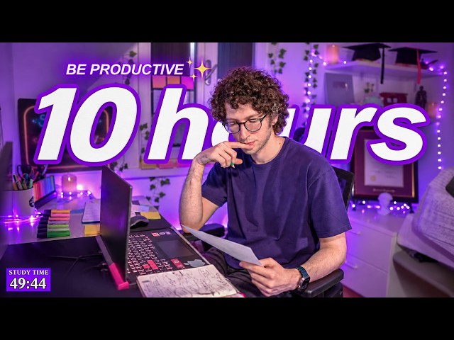 STUDY WITH ME LIVE | 10 HOURS ✨ Harvard Alumnus, Chill Work With Me, Rain Sounds, Pomodoro Timer