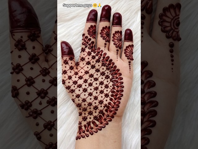 😱Quick & Easy Jaal Mehndi Design Trick 💖 #shortsvideo #mehndi #hennatatto #trending #tricks#viral