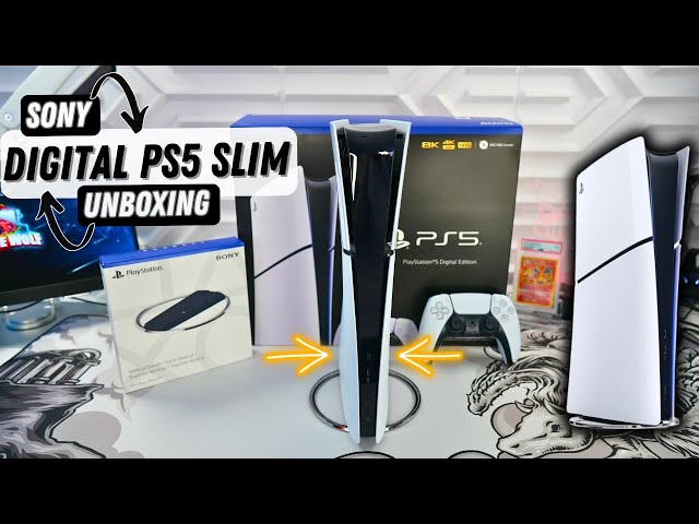 PS5 Slim Digital Edition Unboxing & Vertical Stand : CFI-2015