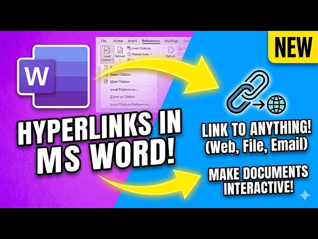 How to Insert A Hyperlink In MS Word | Easy Way