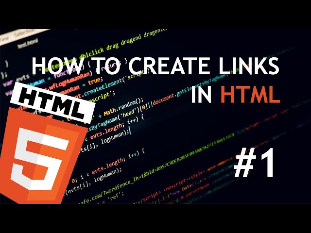 How to create links in html - #Lesson 1