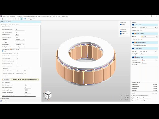 MotorXP-AFM – Design of an axial flux motor – From simulation model setup to Magnetostatic FEA
