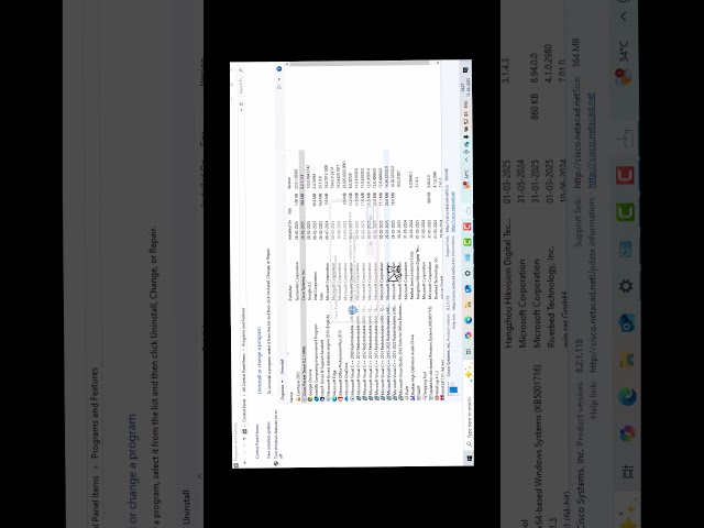 Uninstall A software in windows