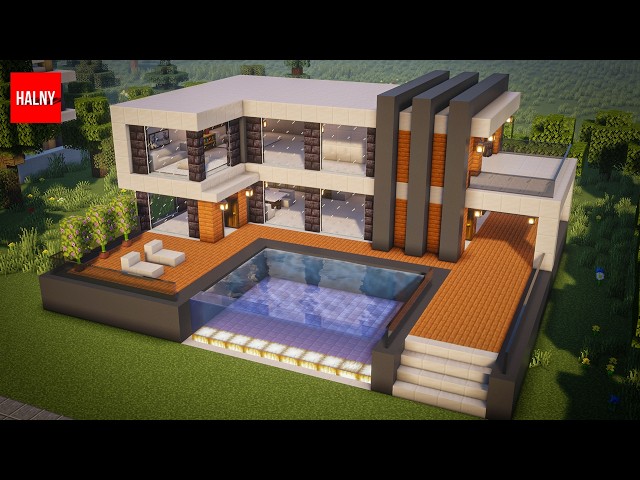 Making a Modern House in Minecraft Tutorial