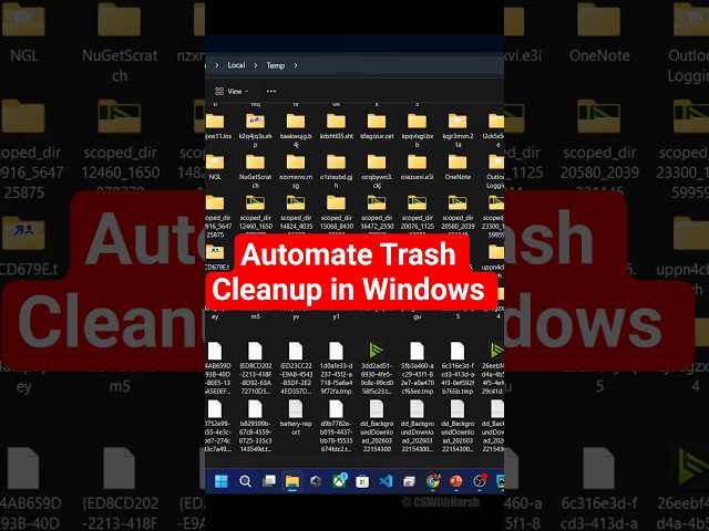 How to automate temp folder cleanup using python #cswithharsh #python #pythontutorial #shorts