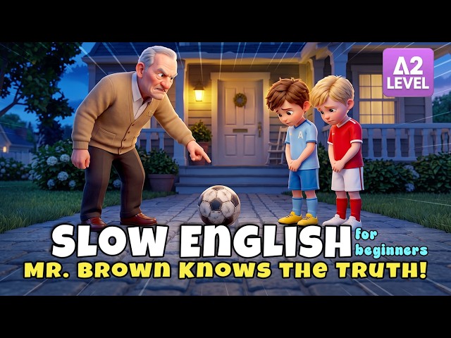 Leo Thought He Could Hide After the Soccer Accident… BIG MISTAKE!| Slow English Listening (A2 Level)
