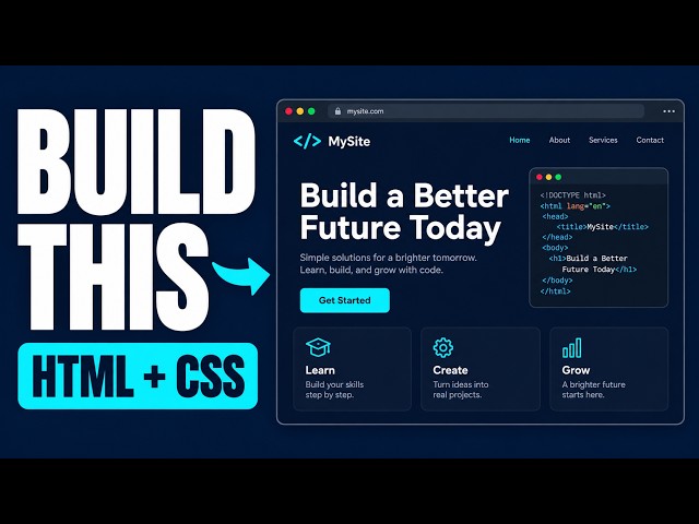 Build a Modern Landing Page with HTML & CSS | Beginner Project