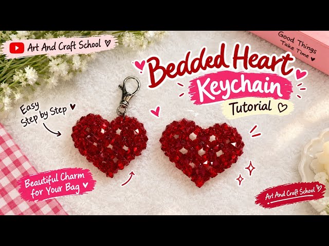 How to Make a Beaded Heart Keychain ❤️ | Easy Step-by-Step DIY Tutorial | Handmade Keychain