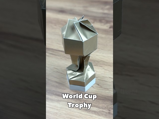 EASY ORIGAMI WORLD CUP TROPHY TUTORIAL 2026 | DIY FIFA WORLD CUP TROPHY FROM PAPER STEP HY STEP EASY